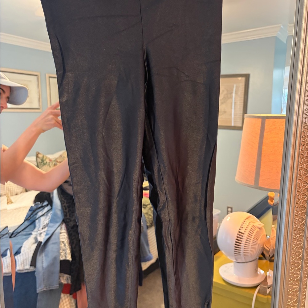 Koral Black Satin-Look Active Leggings